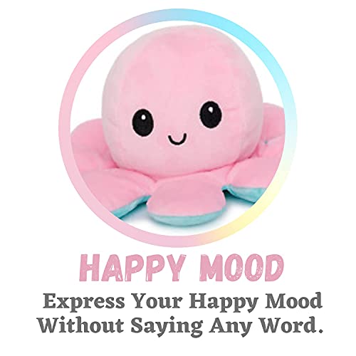 AUDBOT-Premium-Soft-Toy-for-Kids-Stuffed-Animal-Plush-Soft-Toy-for-Babies-Plushie-Reversible-Mini-Octopus-for-Boys-and-Girls-with-Double-Sided-Flip-Octopus-Baby-Pink-SkyBlue-Colour-12Cm