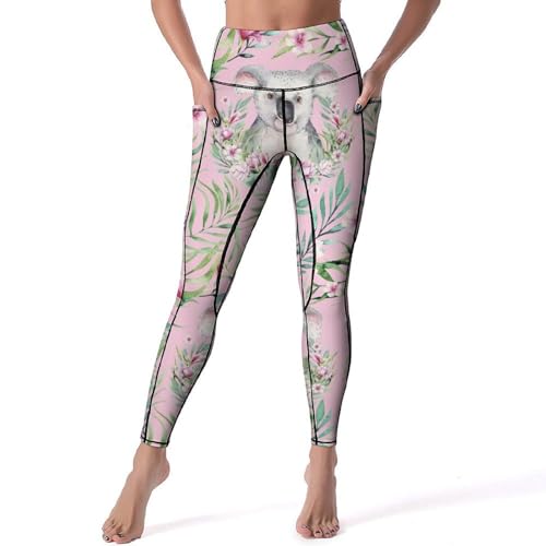 Legging de sport yoga fitness femme taille haute pantalon gym jogging S