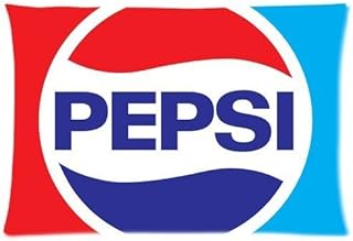 Custom Cotton&Polyester Pillow Cases Pepsi Home Soft Zippered Pillowcase Standard Size 20x26 (Twin Sides)