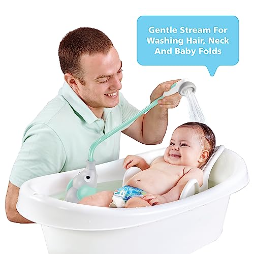 Yookidoo Baby Bath Shower Head - Elephant Water Pump With Trunk Spout Rinser - Control Water Flow From 2 Elephant Trunk Knobs For Maximum Fun In Tub Or Sink For Newborn Babies (Turquoise) #TOP1