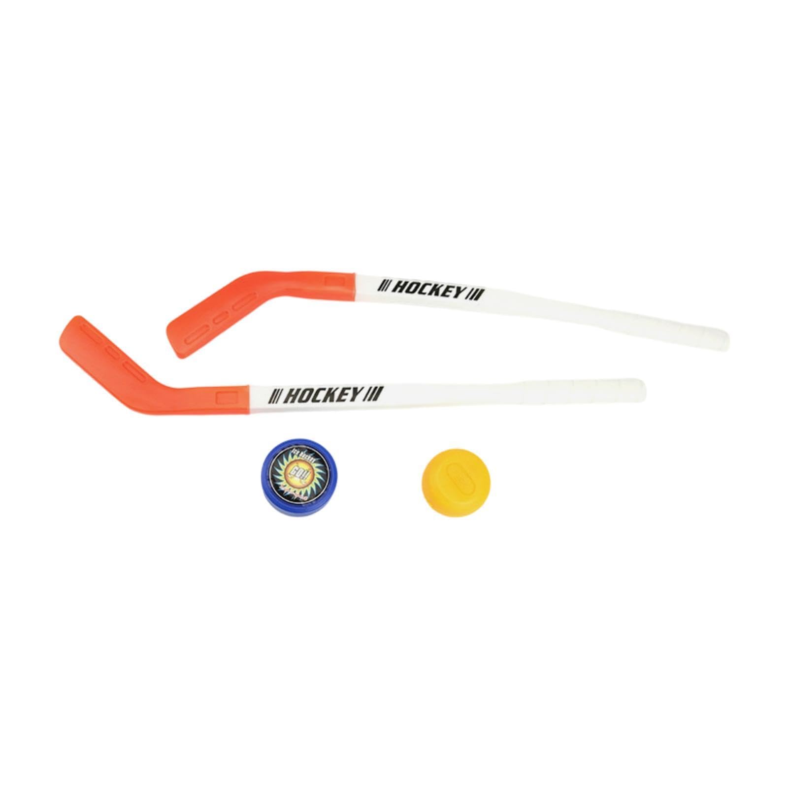 blloocod Street Hockey Sticks and Ball Set, 2 Sticks 2 Balls, Lightweight PP PS Plastic Starter Set for Kids Ages 6+