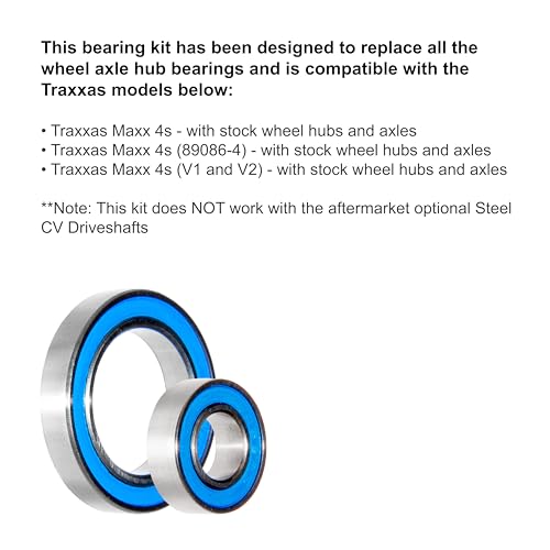Winter Evening - for Traxxas Maxx 4S (V1 and V2) 89086-4 - Wheel Hub Bearings Kit