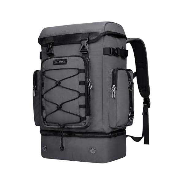 WITZMAN-Travel-Backpack-for-Men-Women-Carry-on-Bags-for-Airline-Approved-Convertible-Duffle-Luggage-Backpack-Shoe-CompartmentB691-Silvery-Grey WITZMAN Travel Backpack for Men Women Carry on Bags for Airline Approved Convertible Duffle Luggage Backpack Shoe Compartment(B691 Silvery Grey)