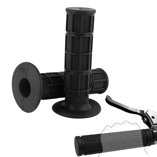 CYSFETENA Universal 22mm 7/8\ Silikon Griffe Moped 1 Paar rutschfeste Motorrad Griffe für Motorrad & Fahrrad Komfortable Griffes für Dirt Bikes Pit Bikes und mehr (Schwarz)