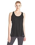 adidas Women's Boyfriend Slub Tank Top, Black/Grey, Medium