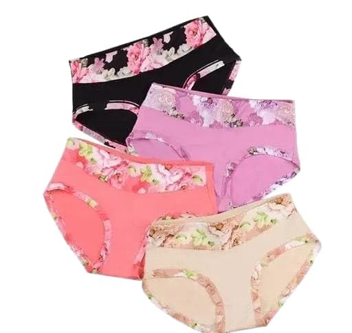 Women's Multicolor Cotton Printed Panties Pack of 4 | High Waist Hipster Briefs | Soft Full Coverage Innerwear-image-21