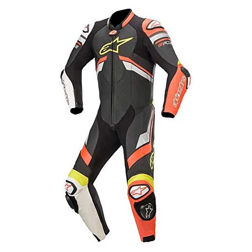 Alpinestars GP Plus V3 En bit motorcykel läder kostym Svart/röd/vit