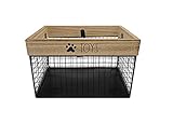 SmartSniffs Pet Toy Storage - Metal & Wood Dog & Cat Toy Bin - Organizer for Accessories, Leash, Blanket, Food - Container Baskets for Dogs & Cats, 9.75