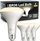 TJOY LED Flood Light Bulb 4 Pack, Recessed Ceiling Bulb, BR30, 65W Equivalent Efficient 9W, Dimmable, E26 Base, Soft White 2700K, 10 Year, 800 Lumens, 80CRI, LED Ceiling Light for Kitchen, Living room