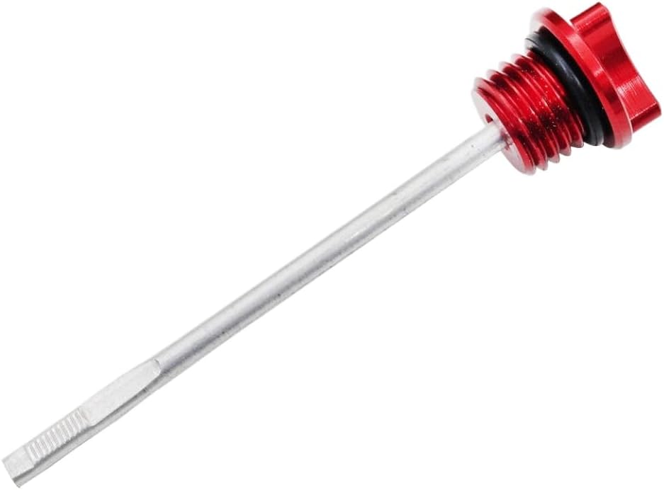 M20 CNC Aluminum Oil Dipstick Gauge Plug Compatible with Motorcycle ATV Engines Universal Fit for Motocross Parts(Black)