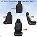 Coverado Car Seat Covers 5 Pieces, Full Set Universal Seat Covers for Cars, Waterproof Nappa Leather Auto Seat Protectors with Head Pillow, Car Interiors Fit for Most Sedans SUV Pick-up Truck, Black