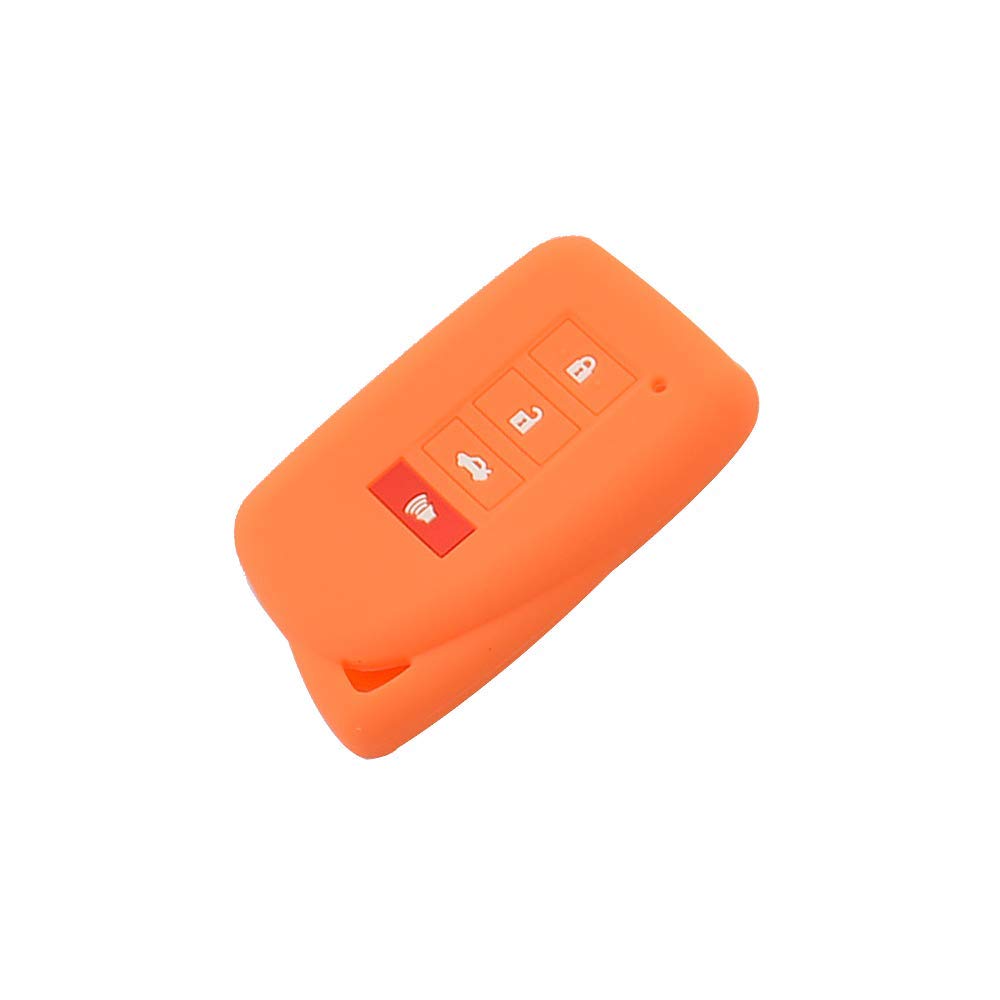 GlobalNiche® 4 Button Silicone CAR Key Cover FIT for Lexus NX 200 NX300H RX 350 450H ES 350 GS is LS GS RC F FOB CASE Color Name Orange