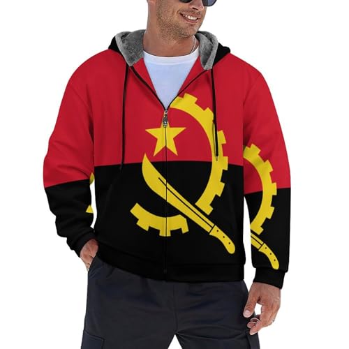 Sudadera con capucha de otoño e invierno para hombre tipo cárdigan de vellón grueso