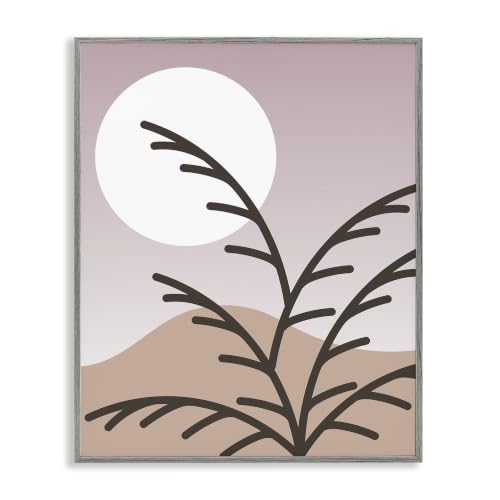 Modern Pastel Moon Branches, 24 x 30 Inch Framed Giclée Print