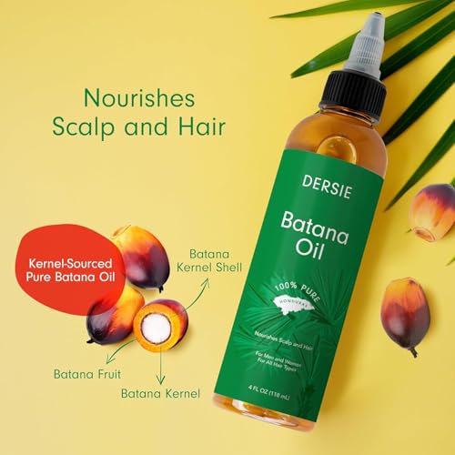Image of Dersie (Pack of 2) Batana Oil: Organic Batana Oil from Honduras - 100% Pure & Natural - 4 fl oz Per Bottle