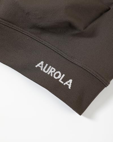 Image of AUROLA Influence Women Crop Top Short Sleeve Compression Workout T-Shirt | Raglan Short Sleeve Crop Top, High-Stretch Seamless Knit, Stay-Put Ribbed Underband, Soft Breathable Comfort