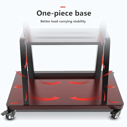 Soporte TV móvil ajustable negro con ruedas miniatura 3