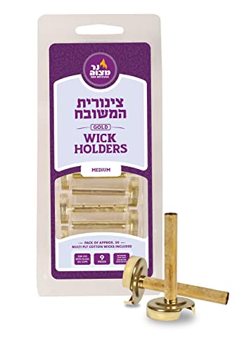 Set Ner Mitzvah Porta Mechas y Mechas Medianas para Velas