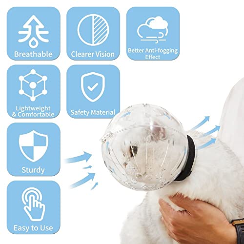 Ovida Cat Adjustable Hood Kitten Breathable Anti Bite Muzzles Prevent From Cats Biting And Chewing, Safety Prevent For Small Pets Grooming (M(Upgraded)) #TOP2