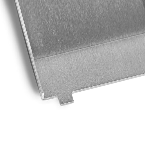 BURNHARD® Plancha Grillplatte Edelstahl für Gasgrill JONES, 3mm Materialstärke, Pfannenfunktion, spülmaschinengeeignet, ideal für Fisch, Burger, Eier & Beilagen - 18,9 cm x 29,2 cm x 1,5 cm