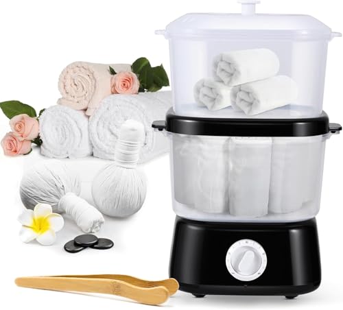 Calentador de toallas 2 en 1, 6 l, gran capacidad, vaporizador para toallas calientes, uso simple y versátil para peluquería, salón de belleza, spa, manicura, hotel, casa (negro)