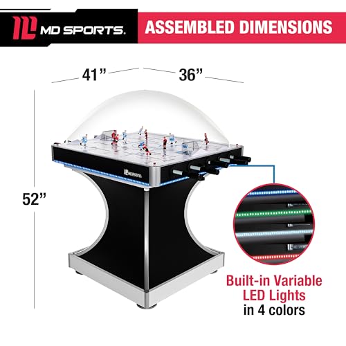 md sports dome hockey table with electronic scorer bubble hockey