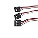 Yiqigou 10 pcs 3.93inch JR Style Servo Extension Cable Cord Wire - 3-Pin JR Plug Male to Male RC Servo Wire Extension Cord
