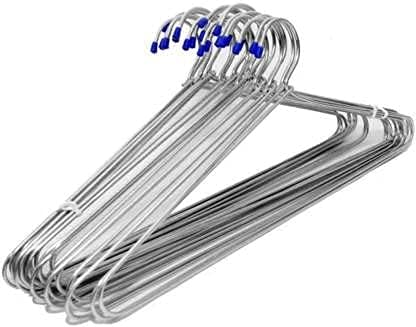 DUVANSHI Gloss Finish Thick Wire Heavy Duty Hangers which fit 18 Inch Clothes Steel Pack Hangers (24)-image-15