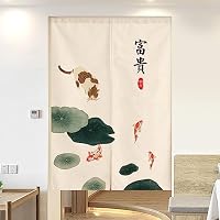 Rideau De Porte Noren Style Japonais 65x90 Cm | Tenture Traditionnelle Imprimée Coton Lin Décoration Maison