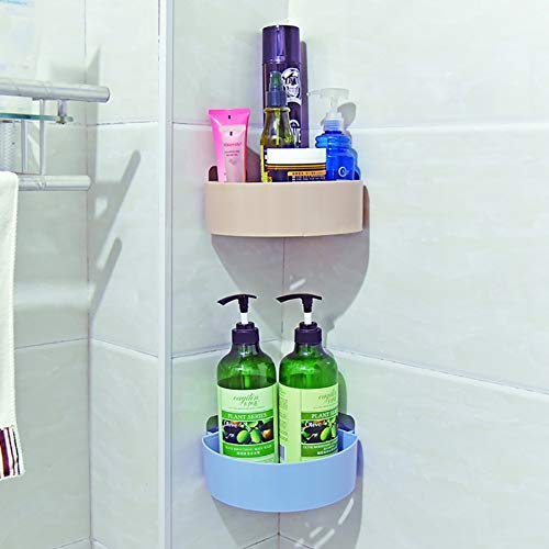 CoolBELL Multipurpose Self Adhesive Corner Bathroom Shelf Wall Holder