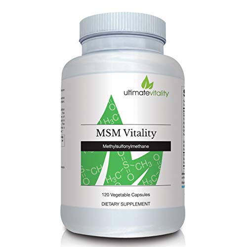 MSM Vitality - High Potency Vegetarian MSM Methylsulfonylmethane Supplement Supports Joint, Collagen and Immune Health 920 mg Per Capsule - 120 Vegetarian Capsules