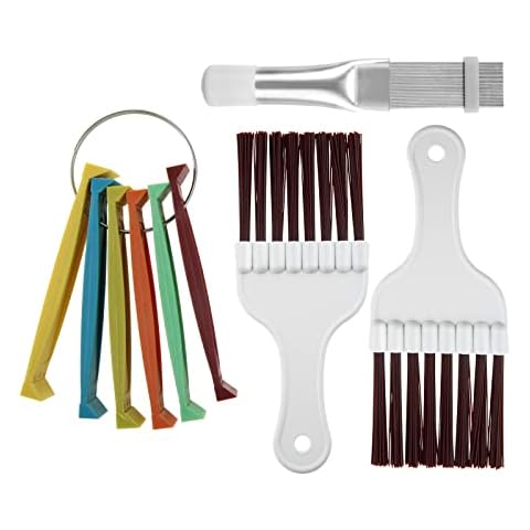 TEENGSE FCR6 Fin Comb Tool Set, 2PCS Air Condenser Fin Cleaning Brush, Steel AC Evaporator Comb, Prolonging Service Life and Increasing Efficiency Cover
