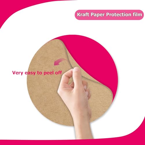 Image of 2 Pack Round Acrylic Sheet, 2.7~3mm Thick Acrylic Plastic Sheets Plexiglass Boards for Laser Cutting and DIY Craft Projects (Opaque Pink, 6 Inch Diameter)