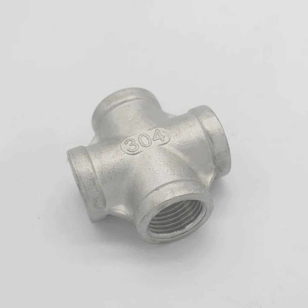 Accesorios de tubería， Accesorio de tubería hembra BSP de acero inoxidable 304, rosca de 4 vías, conector cruzado uniforme(2")