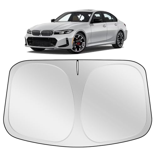 XHRING Windshield Sun Shade Sunshade Compatible with BMW 3-Series 328i 335i 320i 330i 325i F30 F...