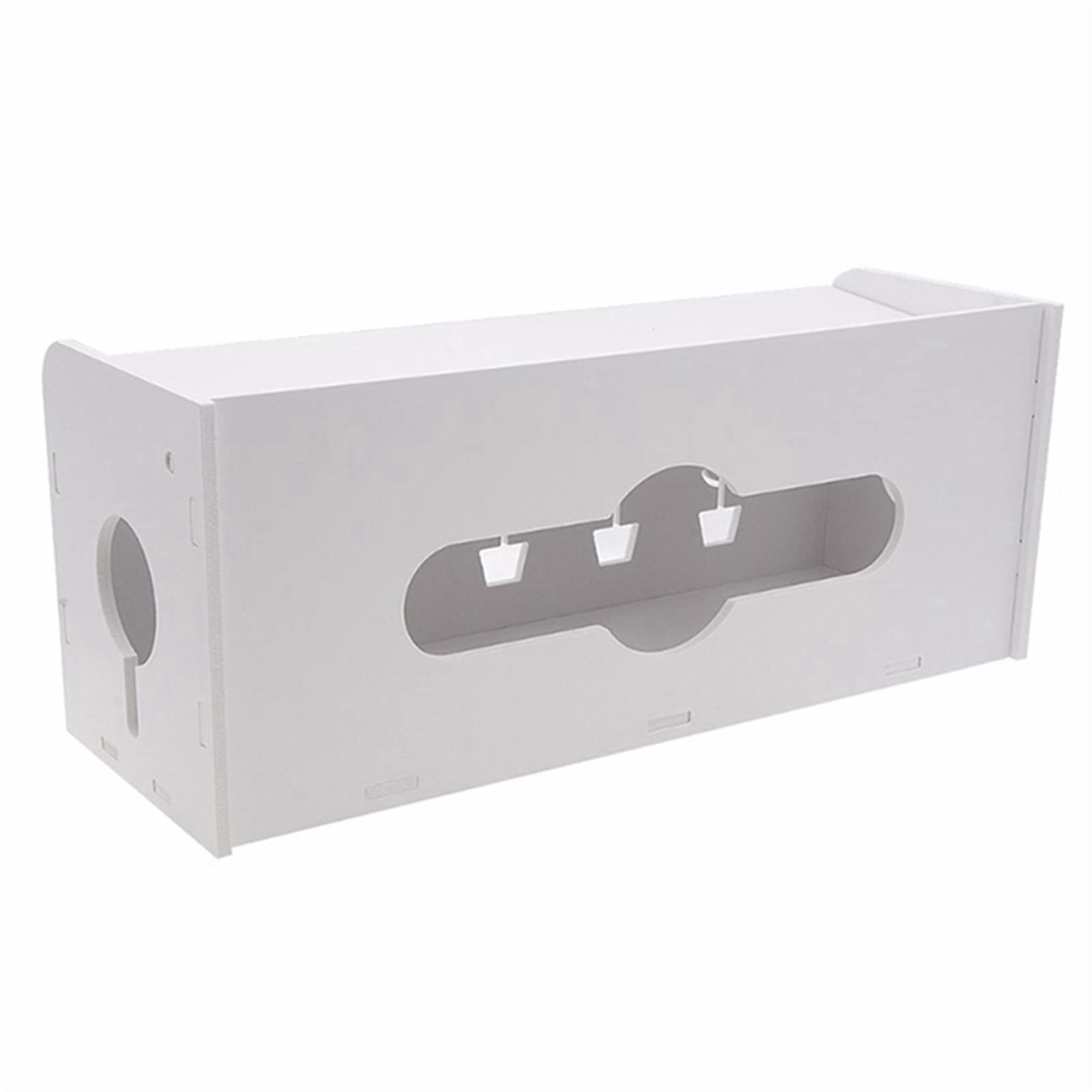 Kabelmanagement-Box Rechteckige Kabel-Aufbewahrungsbox Kabelmanagement-Buchse Netzkabel-Aufbewahrungsbox Kabelaufbewahrungs-Manager-Box (Weiß)
