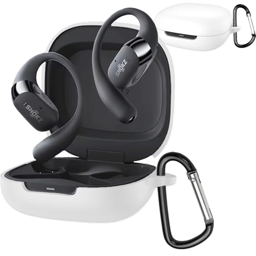 Iniayoh For Shokz OpenFit 2 �P�[�X �V���b�N�X OpenFit 2 ��p �P�[�X �ɂ̓J���r�i����������Ă��蕴���h�~�A�����ɂ��� �_�炩�ȃV���J�Q���A�ϏՌ� �����^ �h���h�o �����h�~�i�z���C�g�j