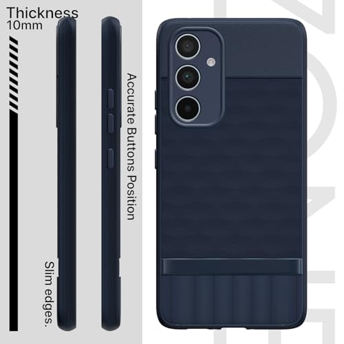 Image of Amazon Basics Back Cover for Samsung Galaxy A35 5G| Full Camera Protection | TPU Soft Flexible Shockproof Back Cover(Blue)