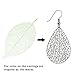 Silver Teardrop Earrings for Women, Hypoallergenic Exquisite Leaf Earrings, Handmade Plant Dangle Earrings for Fashion Trendy