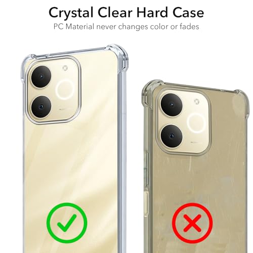 Image of Jkobi Shockproof Crystal-Clear Back Cover for Realme P4 Lite | Realme Narzo 80 Lite 4G (Anti Yellow Case | Drop & Camera Protection | Hard Polycarbonate)