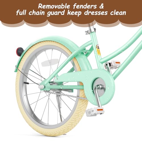 Image of Glaf Girls Bike Bicycle for 2-12 Years Old 12 14 16 20 inch Kids Toddler Bike with Training Wheels and Basket,Doll Seat, Kids Bike Bicycle for Gift