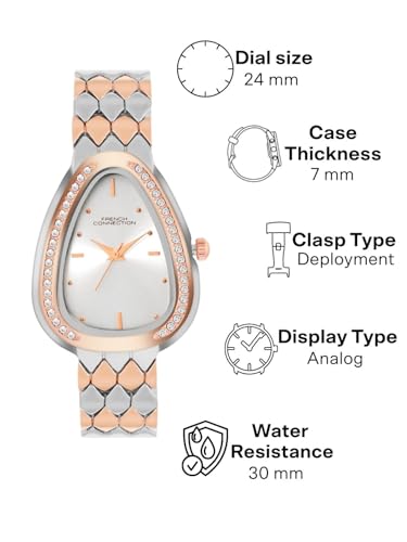 Image of French Connection Silver Sunray Dial | Analog Watch for Women's | FCN0165SRTM