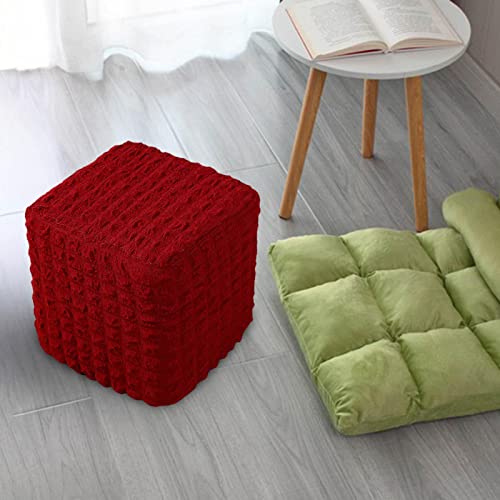 Funda para cojín cuadrado rojo de 25-33 cm ajustable para dormitorio 7