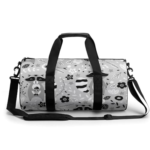 Sac de sport sac de voyage motif raton laveur 45x23x23cm