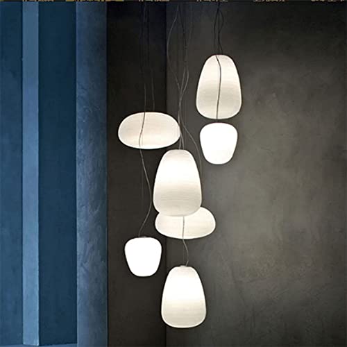 Lustre en verre design spirale avec suspension réglable de plafond