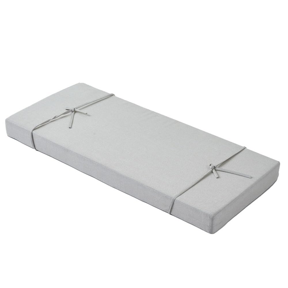 Coussin de banc en lin gris clair 120x45cm imperméable pour votre canapé de jardin épuré