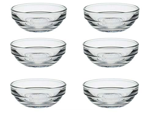 Arcoroc Klassische Glas-Schüssel, 7,5 cm, 6 Stück, Mikrowellengeeignet, Spülmaschinengeeignet nicht