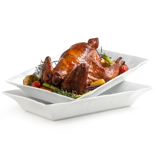 YHOSSEUN Turkey Platters for entertaining Serving Bowls Set of 2,