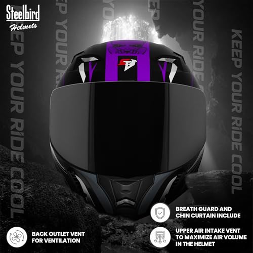 Image of Steelbird SBA-20 Strange ISI Certified Flip-Up Helmet for Men and Women