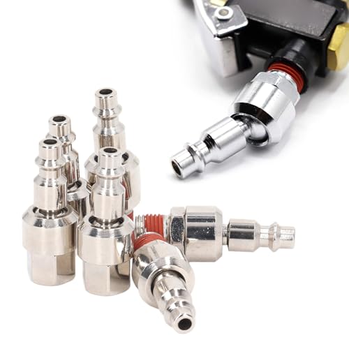 HappyFit 6PCS Conectores de mangueira de ar de aço inoxidável 1/4in-18 NPT rosca fêmea macho acessór